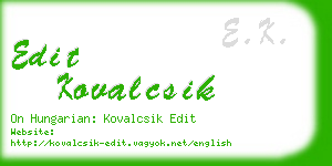 edit kovalcsik business card